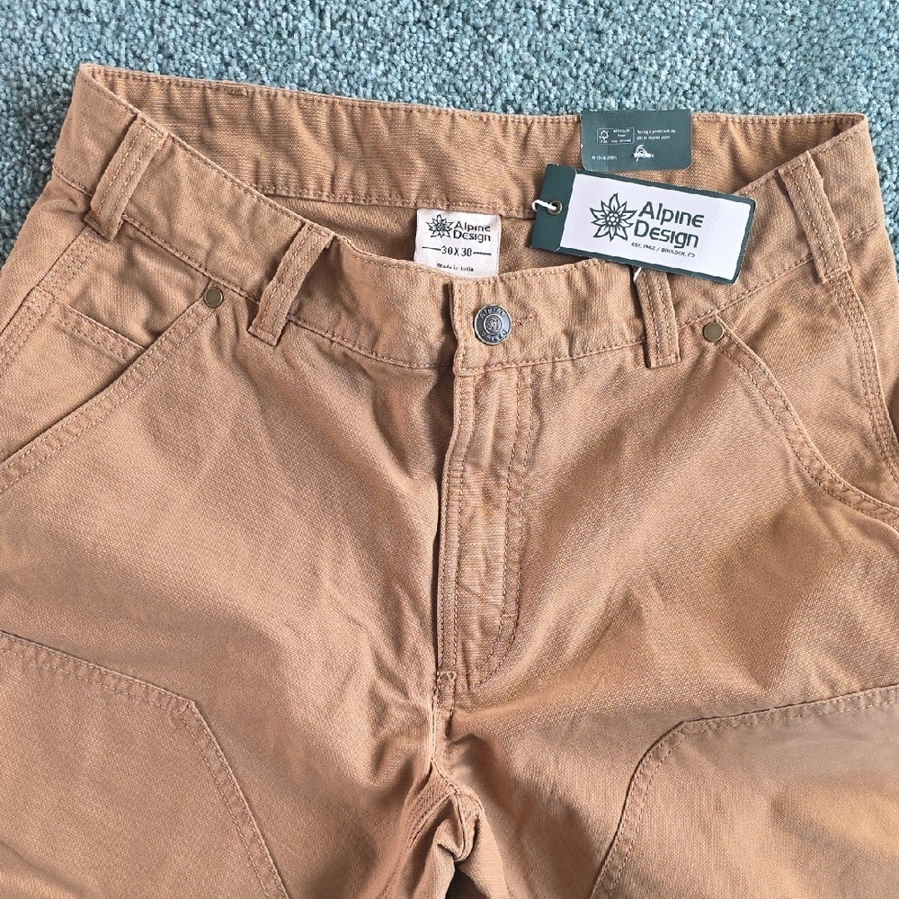 Men's Alpine Design Utility Pants, Brown Khaki 30×30, NWT - Picture 7 of 14